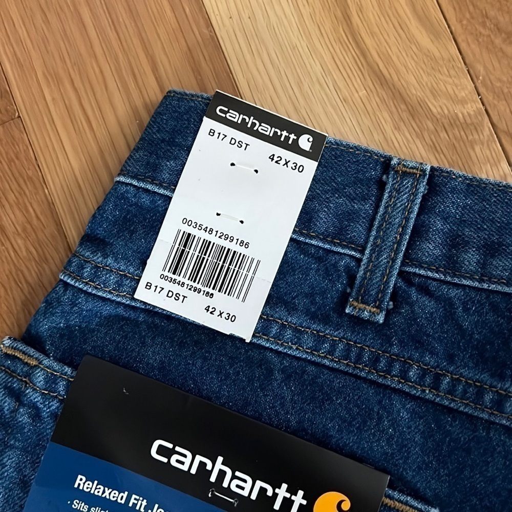 Carhartt NWT Relaxed Fit Work Dungaree Size 42x30… - image 6
